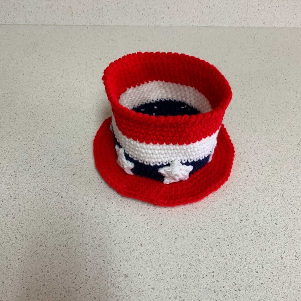 American Hat Bowl Patriotic Red, White and Blue